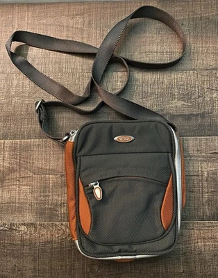 TUMI T3 DUCATI AXIS Map Bag Shoulder Messenger Bag Nylon Grey / Orange - Image 1 of 4