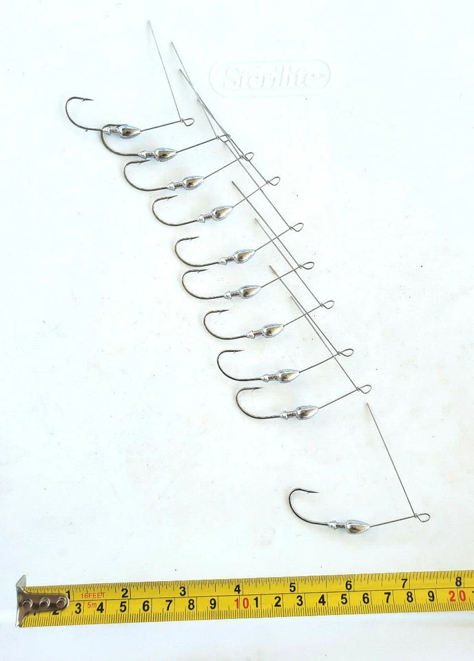 10 mini cabezales Spinnerbait de 1/8 oz. SIN PINTAR - Cuerpos Spinnerbait - Lote de aparejos Foto 1 de 1