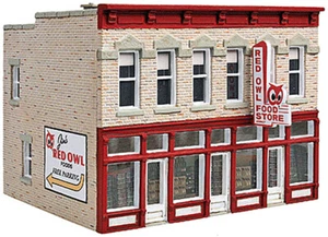 Walthers Cornerstone HO Scale Building/Structure Kit Jim's Red Owl Food Store - Picture 1 of 1