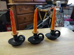 Vintage Gurley Halloween Lamp Candles. 3 Total 5 In Tall - Picture 1 of 14