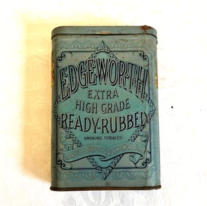 Bolsillo de tabaco vintage Edgeworth extra alto grado listo para frotar azul estaño - Imagen 1 de 6