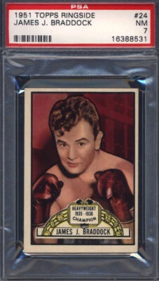 1951 Topps Ringside Boxing #24 James J. Braddock PSA 7 - Image 1 of 2