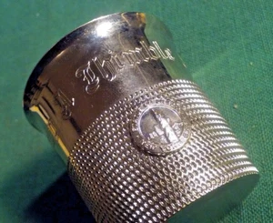Vintage Silvertone Metal Statue of Liberty NY Only a Thimble Full Shot Glass 1oz - Picture 1 of 5