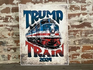 TRUMP TRAIN POSTER, MAGA, Election 2024, Political Swag, 16x20" Premium Photo - Picture 1 of 5