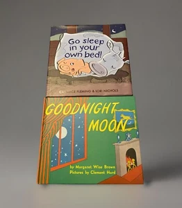 *LOT OF 2* Goodnight Moon & Go Sleep In Your Own Bed! (Hardcovers) *GREAT COND* - Picture 1 of 3