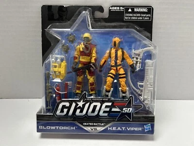 GI Joe 50th Heated Battle 2014, soplete Vs Cobra H.E.A.T. "Figuras de víbora de 3,75""" Foto 1 de 4