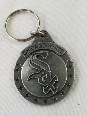 Chicago White Sox MLB Baseball Team Logo Key chain vintage 1992 Siskiyou pewter - Image 1 of 4