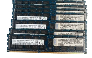 SKhynix 8 X 16GB 2Rx4 PC3L-10600R DDR3 ECC SERVER MEMORY 49Y1565 47J0170 IBM - Picture 1 of 4