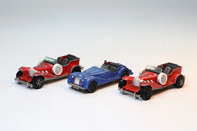 Vintage Majorette Bundle Diecast Model Cars Morgan And Two Excalibur 1:56 França - Imagem 1 de 4