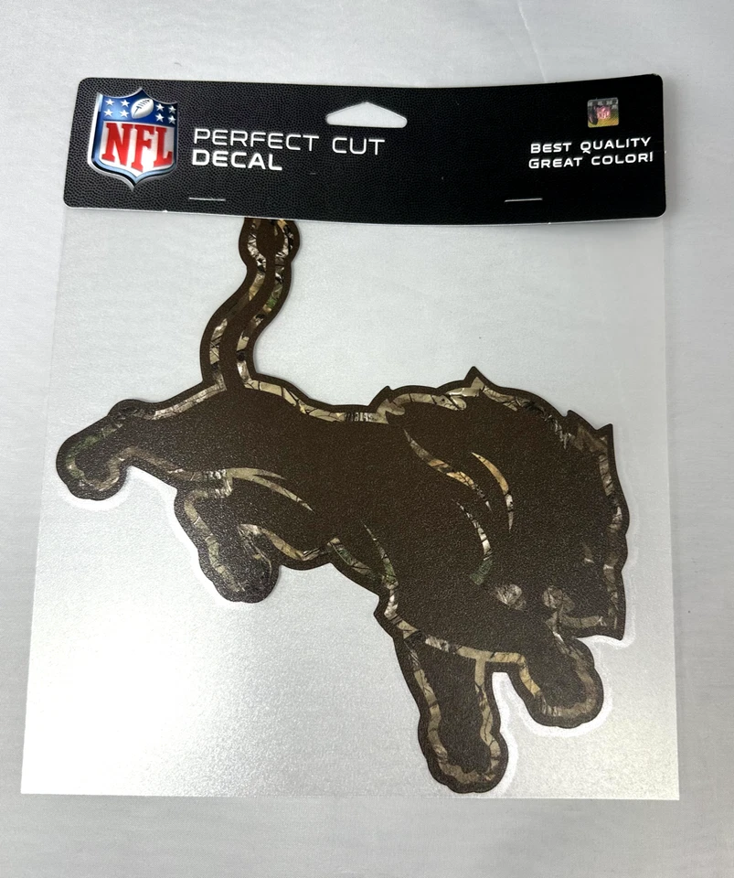 Detroit Lions CAMO 8x8 Die Cut Decal NFL Football Vinyl Auto Window Team Film - Image 1 of 1