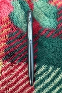 [Exc+5] Paul Smith Sterling Silver Black logo Twisted Ballpoint Pen(No Box) Rare - Picture 1 of 3