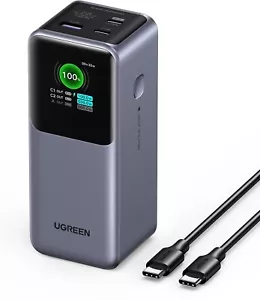 UGREEN 130W Nexode Power Bank 20000mAh Fast Charging 3-Port USB C Laptop Portabl - Picture 1 of 10