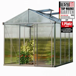 GFP Gewächshaus Treibhaus Premium 22 Alu 222x294 cm 10 mm Polycarbonatplatten - Bild 1 von 11