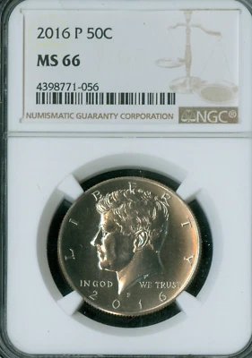 2016 P KENNEDY HALF DOLLAR  NGC MS66  . - Image 1 of 2