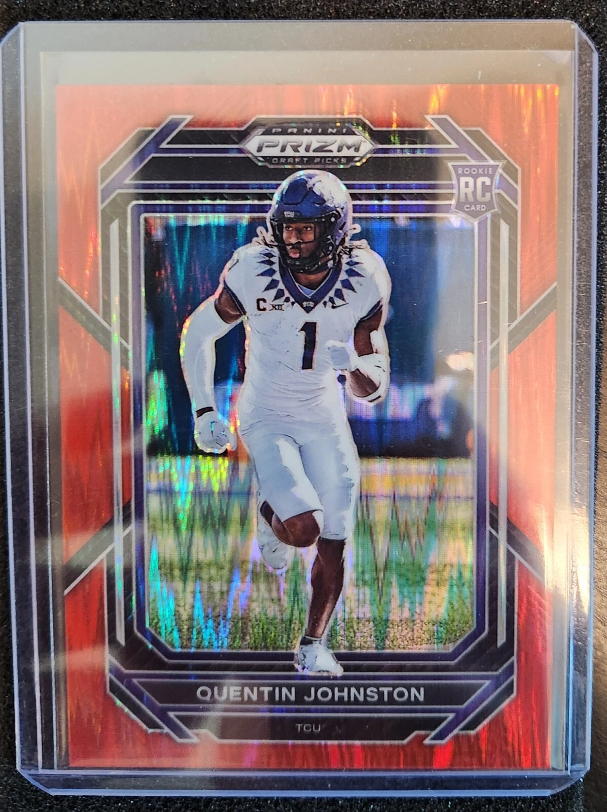 2023 Prizm Draft Picks Red Flash /49 Quentin Johnston #138