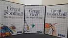 Sega Master System All 3 Games CIB with Posters Great Golf, Football, Basketball