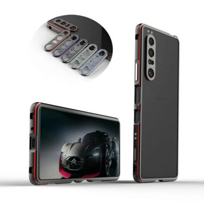 Cubierta de marco de parachoques de metal de aluminio para Sony Xperia 1 III/10 III + Protector de cámara Foto 1 de 4