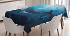 Ambesonne Whale Tablecloth Table Cover for Dining Room Kitchen