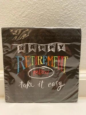 Happy Retirement Party Luncheon Napkins Retirement Chalk Pattern 16 ct. - Image 1 of 2