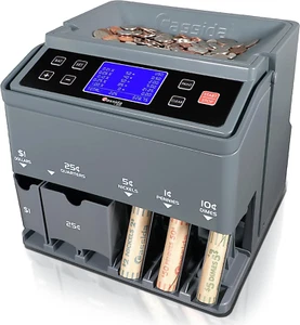 Professioneller USD Münzzähler Sortierer und Verpackung/Roller mit Quickload und Druck - Bild 1 von 13