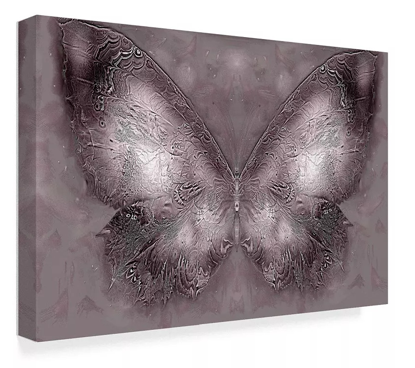 TRADEMARK GLOBAL RUNA 'Butterfly Coloring' Canvas Wall Art 32x22, Purple 