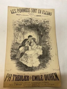 Antike Oper illustrierte Noten Les Pommiers Sont En Fleurs um 1800. Klavier - Bild 1 von 2