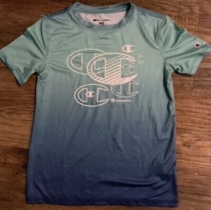 Champion Boys Everyday Active Top Size 6/7 Blue Ombré - Picture 1 of 2