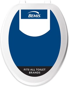 170 000 Toilet Seat, ELONGATED, Plastic, White - Picture 1 of 1