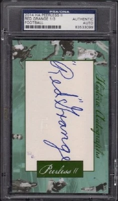 2014 Red Grange Historic Autograph Peerless II Football Auto /3 Graded PSA/DNA - Image 1 of 2
