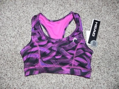 Sujetador deportivo Head talla XS rosa negro Dri Motion impacto medio RSVIO NUEVO CON ETIQUETAS $35 Foto 1 de 2