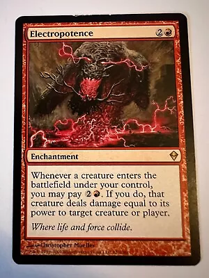 MTG Magic The Gathering Zendikar Electropotence Rare LP - Image 1 of 2
