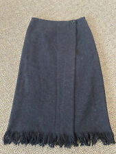 Pendleton 100% Wool Grey Women Thick Wrap Skirt, Size 6 Classy