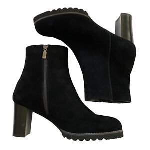 Blondo Black Suede Waterproof Classic Heeled Boots Women’s Size 11 M
