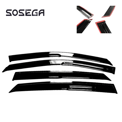 Para Acura TSX Sedan 4Dr 2004-08 JDM-Style 4 peças viseira de janela defletor guarda chuva - Imagem 1 de 4