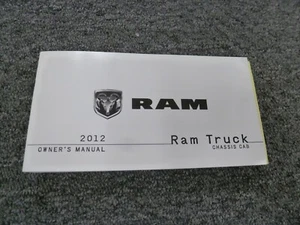 2012 Dodge Ram 3500 4500 5500 Chassis Cab Owner Operator Manual User Guide - Picture 1 of 1