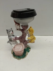 Luz solar exterior jardín estatua gato - Imagen 1 de 3