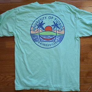 Herren T-Shirt mintgrün Florida Alligatoren Kreis Szene Komfort Farben Tasche - Bild 1 von 7