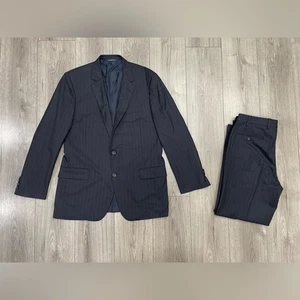 Brooks Brothers Golden Fleece Fitzgerald Dark Navy Blue Pin Stripe Suit 42R/32W - Bild 1 von 16