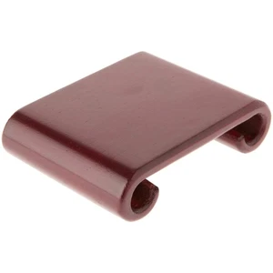 Plymor Red Scroll Wood Veneer Footed Display Base, 4" W x 3" D x 1" H - Picture 1 of 1