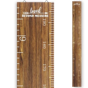 Tabla de crecimiento de regla de madera para niños decoración de pared de guardería niños niñas tabla de altura... - Imagen 1 de 7