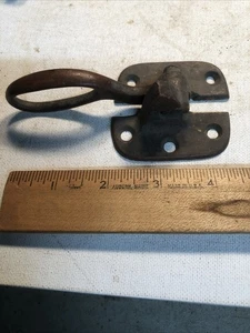 Rare ANTIQUE  Ice Box LATCH REFRIGERATOR DOOR HANDLE & Keeper  Part - Picture 1 of 3