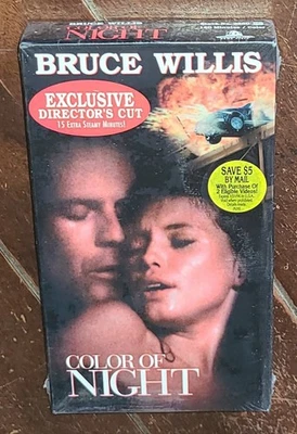 Color of Night [CC] (VHS, 1995, Hollywood Pictures) Bruce Willis/Jane March! - Image 1 of 2