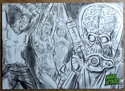 2015 Mars Attack's Occupation Concept Card 14 EARTHLY EXPERIMENTS. - Image 1 of 3