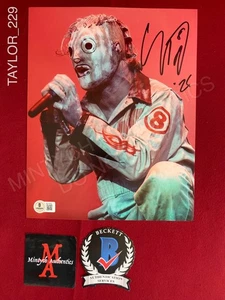Foto firmada por Corey Taylor Slipknot Stone Sour 8x10 Beckett certificado de autenticidad cmft Iowa - Imagen 1 de 1