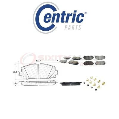 Centric Posi Quiet Ceramic Brake Pads w Shims for 2013 Toyota Prius C 1.5L ea Foto 1 de 4