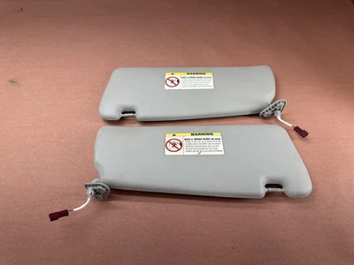 Viseira solar interior BMW E46 330CI 320I 323I 325I 328I par cinza fabricante de equipamento original 115K milhas - Imagem 1 de 4