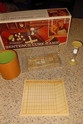 Vintage Scrabble Sentence Cube Game 1971 Selchow & Righter Complete EXCELLENT  - Image 1 of 4