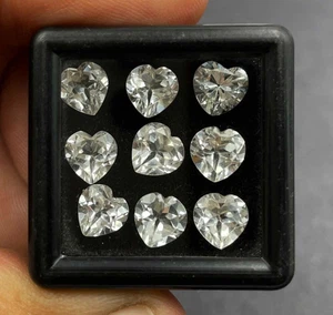 4x4 MM D Color Heart Cut Topaz Gemstones 6 Pcs Lot for Jewelry Making Lot 1.4 - Picture 1 of 5