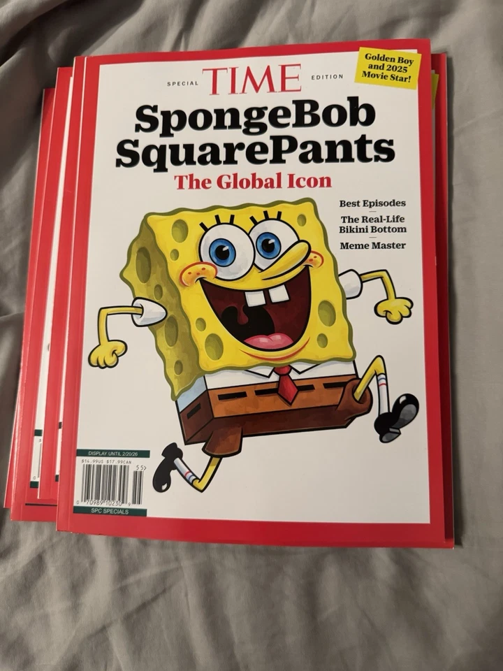 SpongeBob SquarePants Special Edition Time Magazine The Global Icon Movie Star - Image 1 of 1