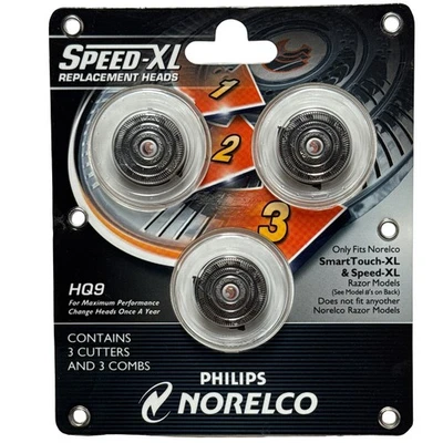 Philips Norelco HQ9 replacement heads for Speed XL & Smart Touch XL Razors NEW - Image 1 of 2